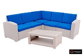 Комплект мебели RATTAN PREMIUM CORNER серый